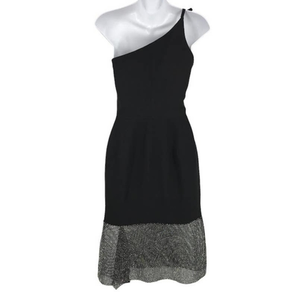 NWT Helsi Lais One Shoulder Dress Crystal Chain Tie Strap M - Picture 8 of 8